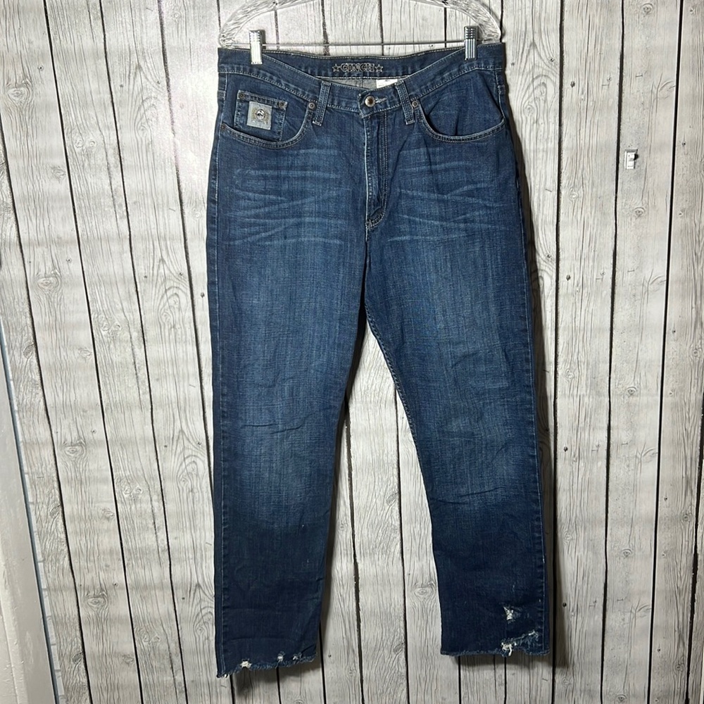 Cinch distressed raw hem jeans size 34